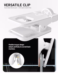 NiceVeedi 3 Color Soft Selfie Light Phone Light with Clip, Portable Edge-lit Ring Light, Rechargeable Video Conference Lighting for iPhone/Selfies/Makeup/Live Streaming/TikTok/Vlog/Zoom/Video Calls thumbnail 5