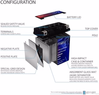 Mighty Max Battery YB12A-A -12 Volt 12 AH, 165 CCA, Rechargeable Maintenance Free SLA AGM Motorcycle Battery thumbnail 4