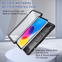 Soke Case for iPad (A16) 11th Generation 11-inch 2025, iPad 10th Generation 10.9-inch 2022, with Built-in Screen Protector and Kickstand, Rugged Full Body Protective Cover - Black thumbnail 4