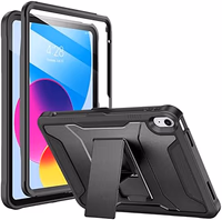 Soke Case for iPad (A16) 11th Generation 11-inch 2025, iPad 10th Generation 10.9-inch 2022, with Built-in Screen Protector and Kickstand, Rugged Full Body Protective Cover - Black thumbnail 1