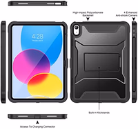 Soke Case for iPad (A16) 11th Generation 11-inch 2025, iPad 10th Generation 10.9-inch 2022, with Built-in Screen Protector and Kickstand, Rugged Full Body Protective Cover - Black thumbnail 3