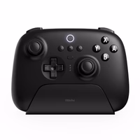 8BitDo Ultimate Bluetooth Controller with Charging Dock, Wireless Pro Controller with Hall Effect Sensing Joystick, Compatible with Switch, Windows and Steam Deck (Black) thumbnail 2