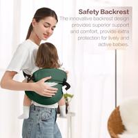 Toddler Sling Carrier, Toddler Carrier Sling, Baby Carriers Hip Carriers with Backrest, Lightweight Travel-Friendly Baby Slings Carriers, Green thumbnail 3