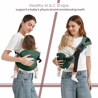 Toddler Sling Carrier, Toddler Carrier Sling, Baby Carriers Hip Carriers with Backrest, Lightweight Travel-Friendly Baby Slings Carriers, Green thumbnail 4