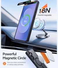 FNTCASE for Samsung Galaxy S25 FE Case: Magnetic Translucent Matte Military Grade Drop Proof Protection Cell Phone Cover - Slim Rugged Durable Shockproof Protective S25Fe Cases (Black-6.7 inch) thumbnail 3