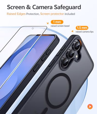 FNTCASE for Samsung Galaxy S25 FE Case: Magnetic Translucent Matte Military Grade Drop Proof Protection Cell Phone Cover - Slim Rugged Durable Shockproof Protective S25Fe Cases (Black-6.7 inch) thumbnail 4