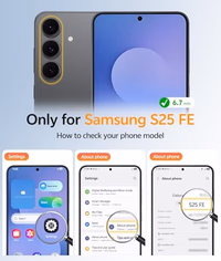 FNTCASE for Samsung Galaxy S25 FE Case: Magnetic Translucent Matte Military Grade Drop Proof Protection Cell Phone Cover - Slim Rugged Durable Shockproof Protective S25Fe Cases (Black-6.7 inch) thumbnail 2