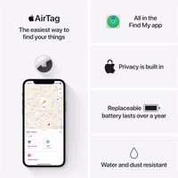 Apple AirTag (1st Generation) - 4 Pack. Keep Track of and find Your Keys, Wallet, Luggage, Backpack, and More. Simple one-tap Set up with iPhone or iPad, Bluetooth thumbnail 2
