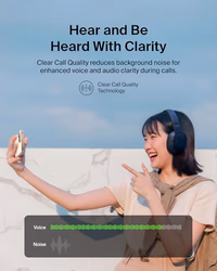 Belkin SoundForm Surround Bluetooth Over-Ear Headphones - Environmental Noise Cancelling Headphones - Wireless w/ 60H Playtime & Soft Ear Cups for iPhone, Galaxy, iPad, Travel, Home, or Office - Blue thumbnail 3