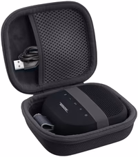 for Bose New SoundLink Micro 2nd Gen Portable Bluetooth Speaker Hard Protective Case, Portable Travel Case with Carabiner (Black) - co2CREA thumbnail 2