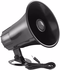Pyle All-Weather Mono Trumpet Horn Speaker - 5" Portable PA Speaker with 8 Ohms Impedance and 25 Watts Peak Power - 180 Degree Swiveling Adjustable Bracket for Easy Maneuverability thumbnail 1