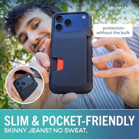 Smartish® iPhone 17 Pro Max Wallet Case - Wallet Slayer Vol. 1 [Slim + Protective] Credit Card Holder - Drop Tested Flip Hidden Card Slot Cover for Apple iPhone 17 Pro Max - Black Tie Affair thumbnail 4