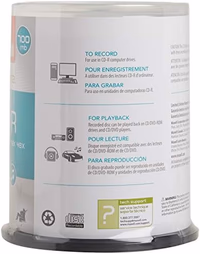 Maxell 648200, Premium Quality Noise free Surface Playback Recordable CDs 700Mb Storage – 2x to 48x, Write Speed 80 minutes - Blank CDs, CD Storage & Reusable Spindle Case Holder – 100 Pack thumbnail 3