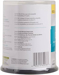 Maxell 648200, Premium Quality Noise free Surface Playback Recordable CDs 700Mb Storage – 2x to 48x, Write Speed 80 minutes - Blank CDs, CD Storage & Reusable Spindle Case Holder – 100 Pack thumbnail 4