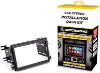 Scosche FD1426B Double DIN Radio Install Dash Kit Compatible with Select 2004-10 Ford, Lincoln and Mercury Vehicles - Aftermarket Car Stereo Installation Kit - See Guide in Images to Verify Vehicle thumbnail 1