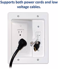 Legrand – OnQ in-Wall Cable Management Kit for Power & Low Voltage Cords – Hides TV or Display Cables Retrofit Behind The Wall – UL Listed TV Cord Hider w/DIY Install & Included Hardware – HT2102WHV1 thumbnail 5