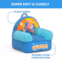 Delta Children - Blippi Cozee Buddy Kids Chair, Blue thumbnail 5