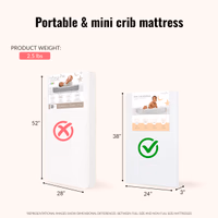 Dream On Me Holly 2-in-1 Mini & Portable Crib Mattress (38”x 24”x 3”), Dual Sided, Vinyl Waterproof Cover, 3” Fiber Core, GREENGUARD Gold Certified, Fits Standard Portable and Mini-Cribs thumbnail 3