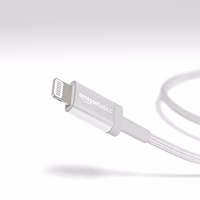 Amazon Basics USB-C to Lightning Cable, MFi Certified Charger with Power Delivery for Apple iPhone 14 Series, 13 12 11 X Xs Pro, Pro Max, Plus, iPad, 6 Foot, Silver thumbnail 2