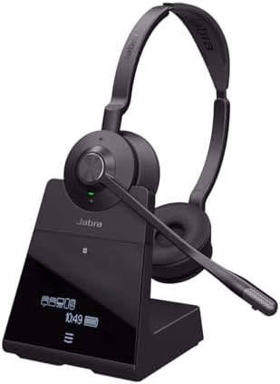 Jabra Engage 75 SE (Second Edition) Wireless Headset, Dual-Ear – Telephone Headset with Industry-Leading Wireless Performance, Advanced Noise-Cancelling Microphone, All Day Battery Life - Black