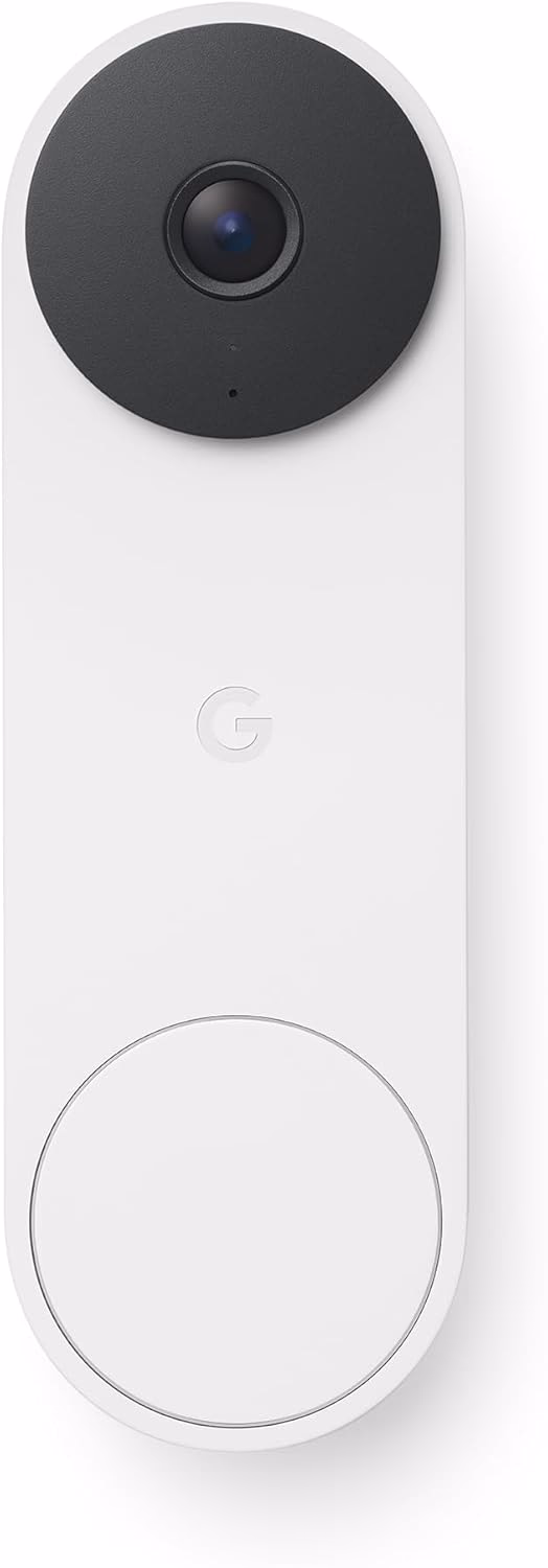 Google Nest Doorbell Wired Live View 3rd Gen 2K Video and Gemini Snow
