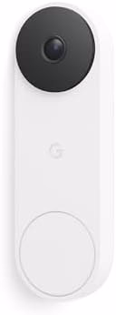 Google Nest Doorbell (Wired, 3rd Gen) - 2K Video and Gemini, Live View, Night Vision, 2-Way Audio - Works with Google Home - 2025 Model - Snow thumbnail 1