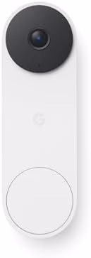 Google Nest Doorbell (Wired, 3rd Gen) - 2K Video and Gemini, Live View, Night Vision, 2-Way Audio - Works with Google Home - 2025 Model - Snow thumbnail 2