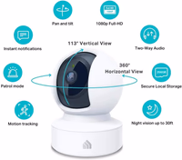 Tapo Kasa 1080p Indoor Pan/Tilt Wired EC70 2-Way Audio – New thumbnail 2