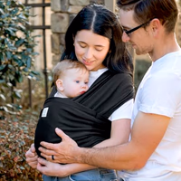 KeaBabies Baby Wrap Carrier Ring Sling - Easy to Wear, Adjustable D-Lite Baby Carrier Newborn to Toddler, Infant Carrying Shirt, Hands Free Bonding, Breathable Fabric Wearing Wrap (Dark Mauve) thumbnail 2