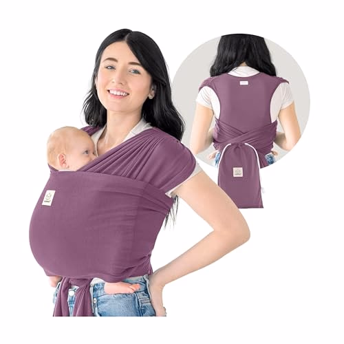 KeaBabies Baby Wrap Carrier Ring Sling - Easy to Wear, Adjustable D-Lite Baby Carrier Newborn to Toddler, Infant Carrying Shirt, Hands Free Bonding, Breathable Fabric Wearing Wrap (Dark Mauve) - View 1 of 6