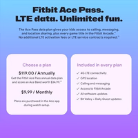 Fitbit Google Ace LTE - Kids Smartwatch with Call, Message, GPS, and Activity-Based Games, Ace Pass Data Plan Required - Spicy - Moovin thumbnail 3