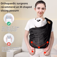 Baby Sling Carrier Newborn, Adjustable Easy Wearing Baby Nursing Warp Sling, New Mom Dad Soft Cotton Baby Front Holder Carrier for Infant Toddler Life Travel Essential Gifts thumbnail 5