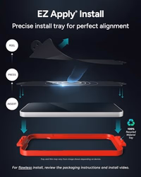 ZAGG Glass+ Screen Protector for Phone 15 Pro - 3X Stronger with Reinforced Edges, Scratch & Smudge-Resistant Surface, InvisibleShield, Easy to Install thumbnail 5