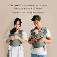 Solly Baby Wrap, Buttery-Soft Baby Carrier Newborn to Toddler 8-25 Lbs., Lightweight & Hands-Free Infant Sling Wrap, Breathable Summer Carrier, Baby Wearing & Postpartum Essential, New Mom Gift, Basil thumbnail 3