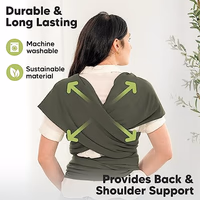 KeaBabies Baby Wrap Carrier - All in 1 Original Baby Carrier Newborn to Toddler Sling, Easy to Wear, Hands Free Bonding, Lightweight, Breathable Infant Wraps (Forest) thumbnail 5