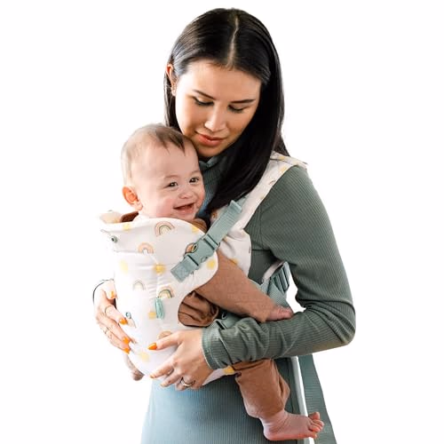 Infantino Flip 4-in-1 Convertible Baby Carrier, Adjustable, Ergonomic Babywearing, Registry Essential, Baby Carrier for Newborn to Toddler, Rainbow