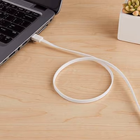 Amazon Basics Cat 6 Ethernet RJ45 10Gbps Flat Network Cable, 100ft Snagless with Gold-Plated Connectors, Outdoor & Indoor Solid Patch Cord with Clips for Router, Modem, Gaming, Computer, White thumbnail 5