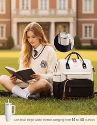 LOVEVOOK Laptop Backpack for Women, 17 Inch Work Business Backpacks Purse With Large Capacity, Waterproof Nurse Bag College Bookbag for School, Waterproof Casual Daypack for Travel thumbnail 2