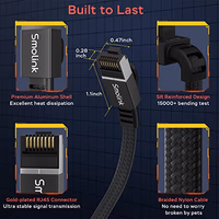 Smolink Ethernet Cable 50 ft, Cat 8 Ethernet Cable with 40Gbps 2000Mhz High Speed Ethernet Cable, Shielded Heavy Duty SFTP RJ45 LAN Cable Patch Cord for Modem Router Gaming PC PS4/5/6 Xbox, Black thumbnail 5