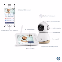Maxi-Cosi See Pro 360 Baby Monitor with CryAssist™ AI Cry Translation, 2K HD camera with PTZ, Secure Non Wi-Fi 5 inch parent unit, 10 hour battery, Soothing Lullabies, 2-way audio thumbnail 3