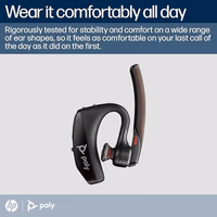Poly Voyager 5200 Wireless Headset (Plantronics) - Single-Ear Bluetooth Headset w/Noise-Canceling Mic - Ergonomic Design - Voice Controls - Lightweight - Connect to Mobile/Tablet via Bluetooth thumbnail 5