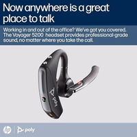 Poly Voyager 5200 Wireless Headset (Plantronics) - Single-Ear Bluetooth Headset w/Noise-Canceling Mic - Ergonomic Design - Voice Controls - Lightweight - Connect to Mobile/Tablet via Bluetooth thumbnail 2