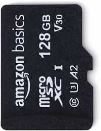 Amazon Basics microSDXC Memory Card with Full Size Adapter, A2, U3, Read Speed up to 100 MB/s, 128GB, Black thumbnail 2