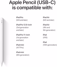 Apple Pencil (USB-C): Device Compatibility Check Required - Pixel-Perfect Precision, Tilt Sensitivity, Perfect for Note-Taking, Drawing, and Signing Documents. Charges and Pairs with USB-C thumbnail 4
