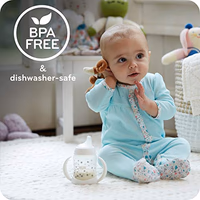 NUK Learner Cup, 5 Oz, 2-Pack, Clouds & Stars – BPA Free, Spill Proof Sippy Cup thumbnail 5