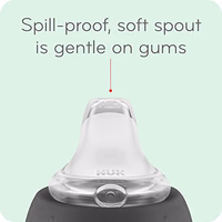 NUK Learner Cup, 5 Oz, 2-Pack, Clouds & Stars – BPA Free, Spill Proof Sippy Cup thumbnail 4