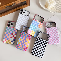 Compatible with iPhone 17 Pro Max Case Cute Aesthetic Checkerboard Checkered Phone Case for Women Girl Shockproof Slim TPU and Hard PC Protective Cover (Antique White) thumbnail 3