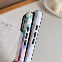 Compatible with iPhone 17 Pro Max Case Cute Aesthetic Checkerboard Checkered Phone Case for Women Girl Shockproof Slim TPU and Hard PC Protective Cover (Antique White) thumbnail 5