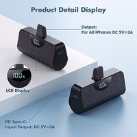 Mini Portable Charger Power Bank for iPhone, 5200mAh External battery Charging Bank, 20W PD Fast Charging Battery Pack Portable Phone Charger for iPhone 14 Pro Max/14/13/12/11/XR/X/8/7/6/SE series thumbnail 5