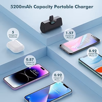 Mini Portable Charger Power Bank for iPhone, 5200mAh External battery Charging Bank, 20W PD Fast Charging Battery Pack Portable Phone Charger for iPhone 14 Pro Max/14/13/12/11/XR/X/8/7/6/SE series thumbnail 4